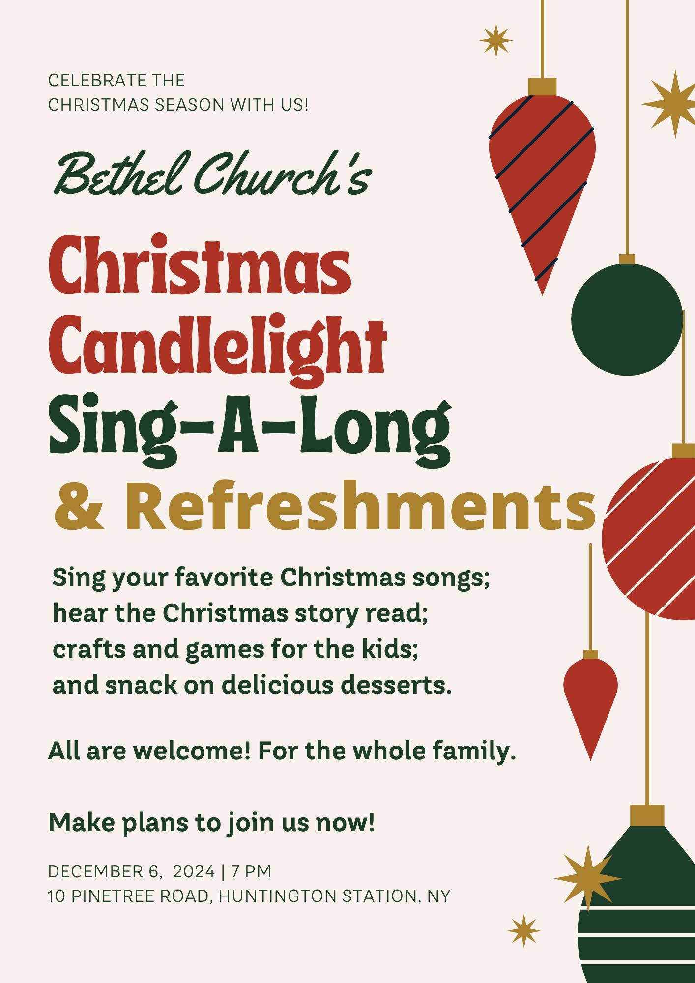 Christmas Candlelight Sing-A-Long