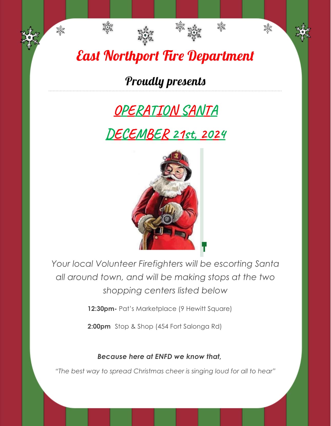 Operation Santa - East Northport Fire Department