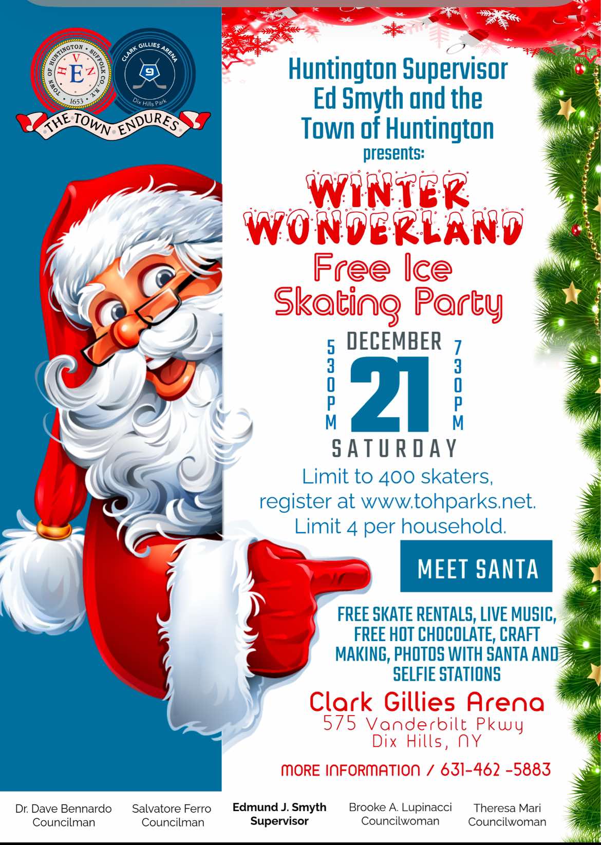 Town of Huntington Free Ice Skating Party