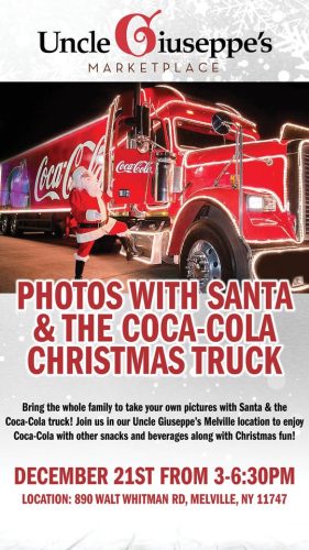 Photos with Santa and the Coca-Cola Truck