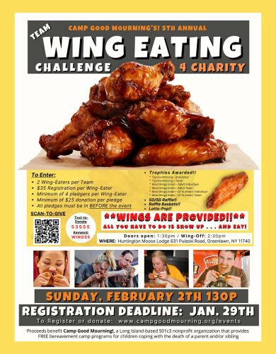 Wing Eating Challenge 4 Charity - Camp Good Mourning