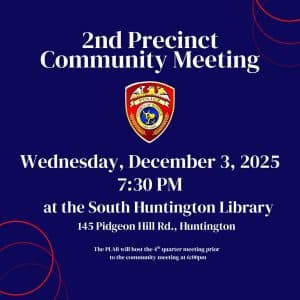 Suffolk County Police Department 2nd Precinct Monthly Community Meeting - December 2025