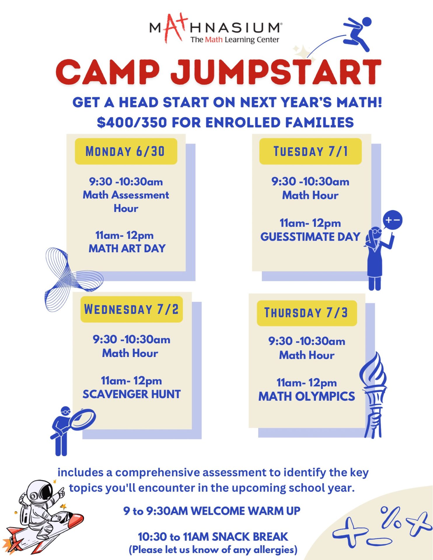 Camp Jumpstart by Mathnasium of South Huntington