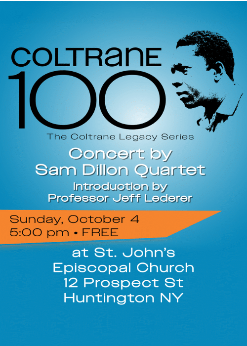 The John and Alice Coltrane Home - October 4 Sam Dillon Quartet