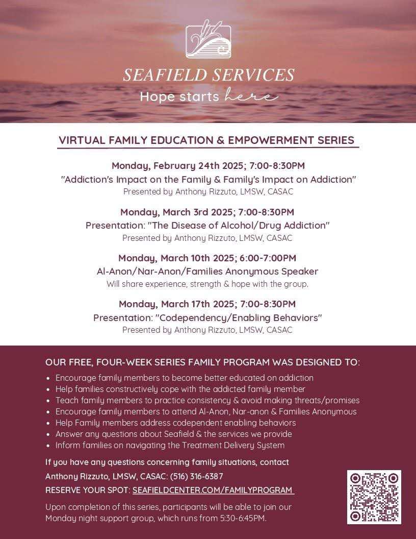 Seafield Services - VIrtual Family Education and Empowerment Series