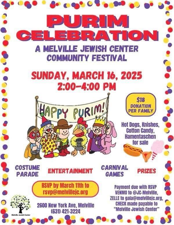 Purim Celebration - Melville Jewish Center