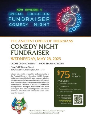 Ancient Order of Hibernians (AOH) Comedy Night Fundraiser