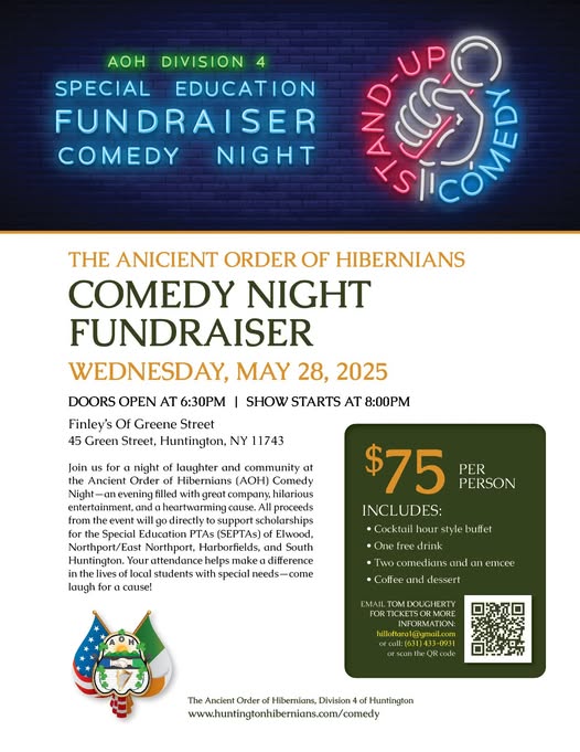 Ancient Order of Hibernians (AOH) Comedy Night Fundraiser