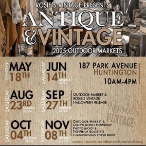 Rosie's Vintage Antique and Vintage 2025 Outdoor Markets - FREE