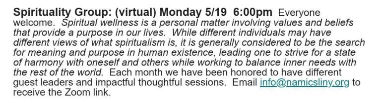 Spirituality Group: Virtual - FREE