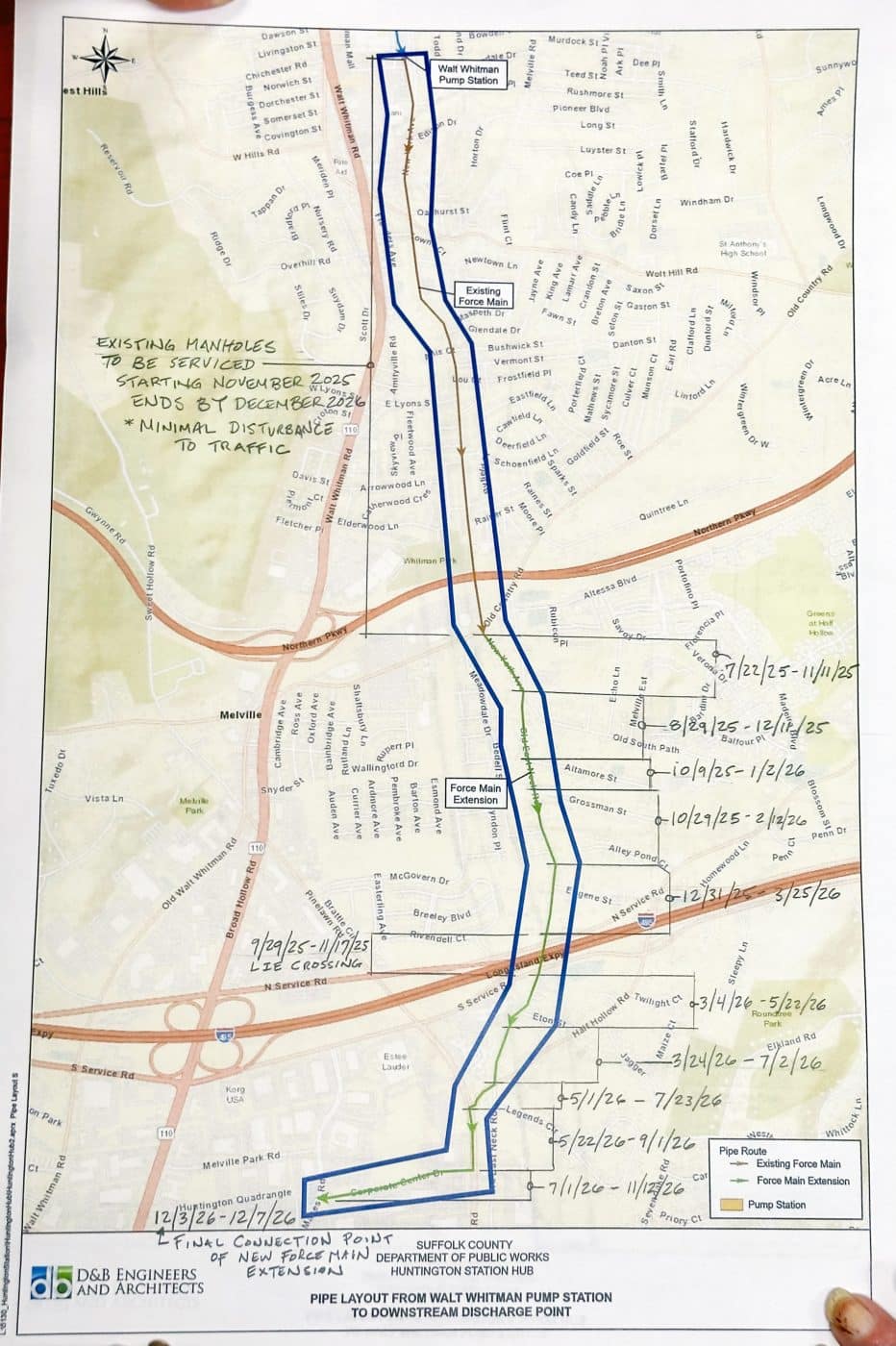NEW Huntington Station Sewer Project Details and Estimated Timeline - Full Map 2