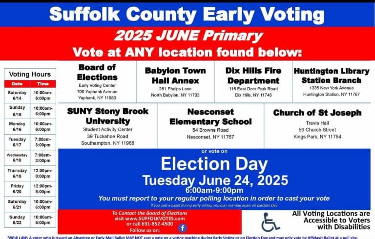 2025 Primary Early Voting Schedule