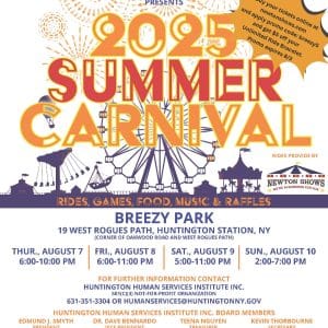 2025 Summer Carnival at Breezy Park flyer