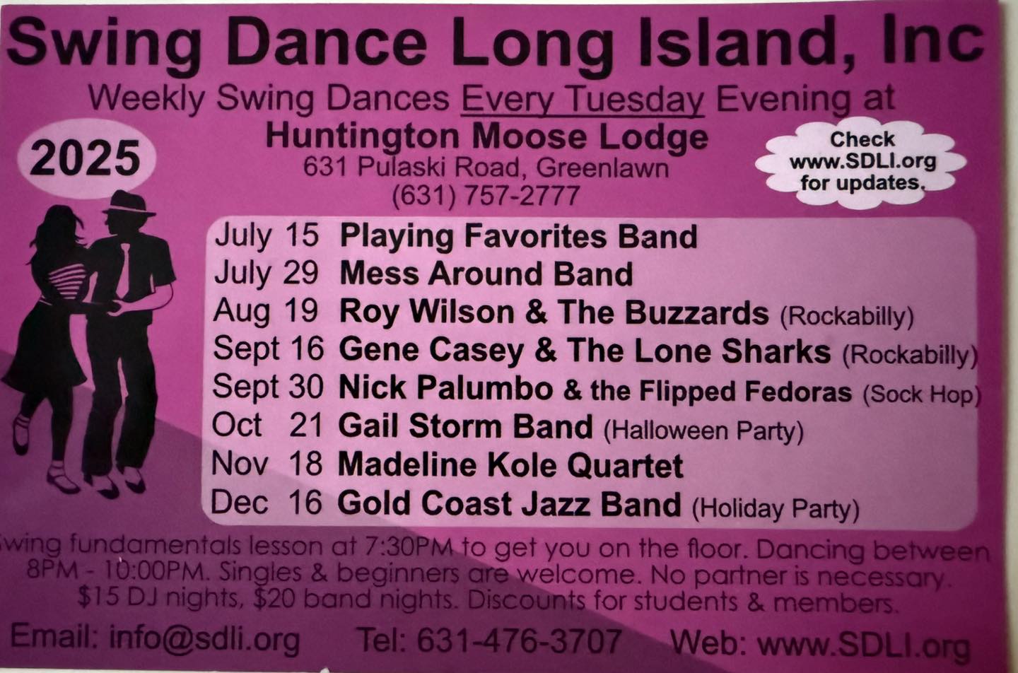 Swing Dance Long Island Tuesdays at The Lodge - Huntington
