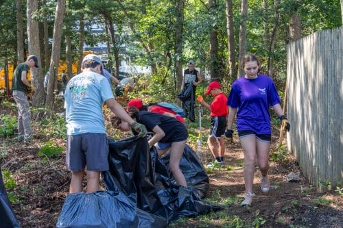 Day of Service Joshua Cathedral: Many volunteers of all ages work together to help our local church.