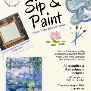 Sip and Paint Night: Monet Water Lilies Workshop on Long Island