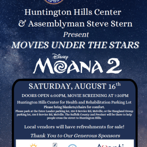 FREE Movies Under the Stars: MOANA 2 Presented by Huntington Hills Center and Assemblyman Steve Stern