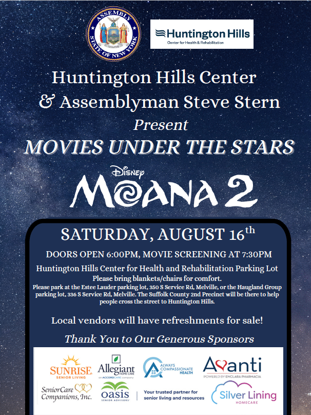 FREE Movies Under the Stars: MOANA 2 Presented by Huntington Hills Center and Assemblyman Steve Stern