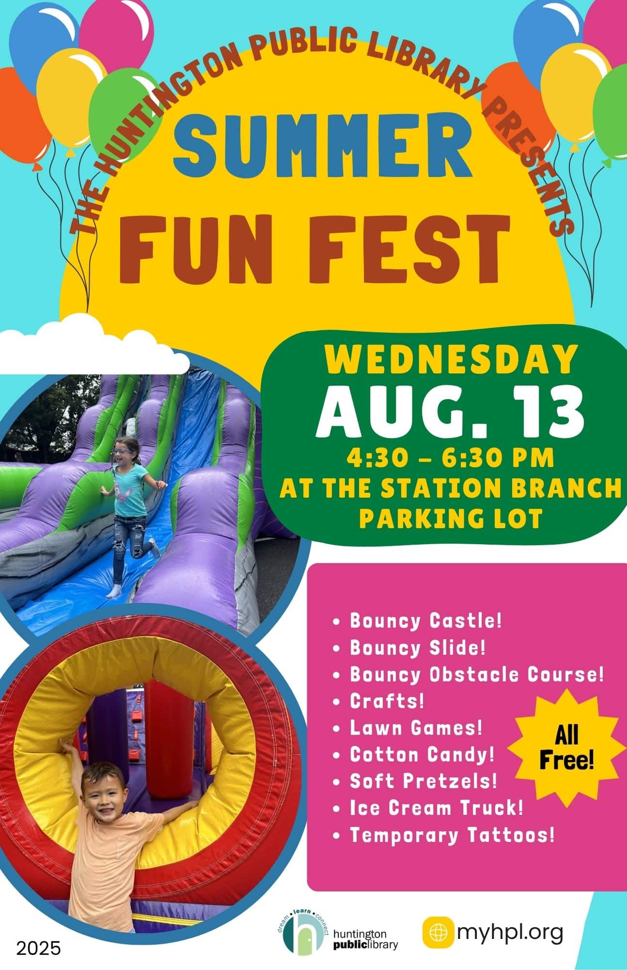 FREE Summer Fun Fest @ The Huntington Public Library (Station Branch)