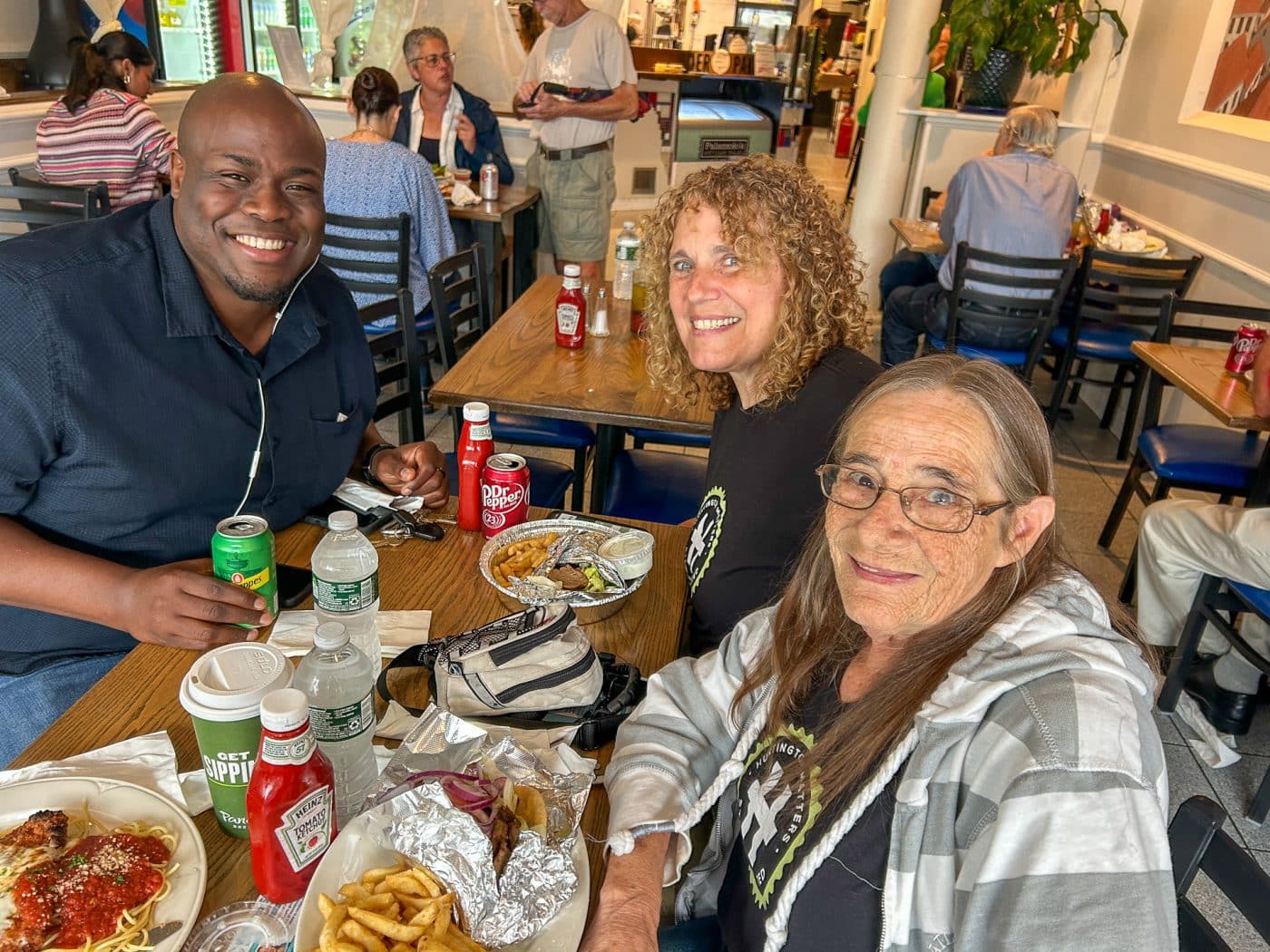 Zaros Support Event: Ken Patrick Johnson, business owner and community leader with Dana E. Richter and Diane Schaber, Huntington Matters.