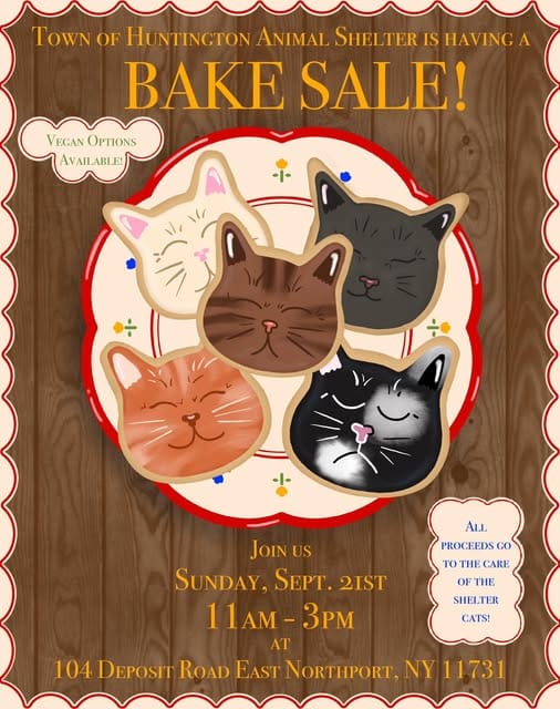 Town of Huntington Animal Shelter Bake Sale