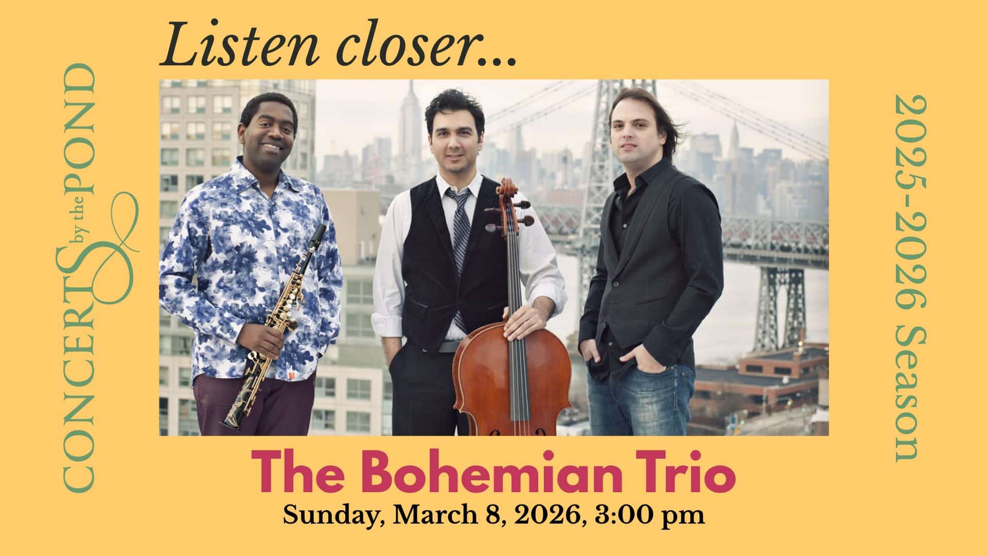 Concerts By The Pond: Bohemian Trio
