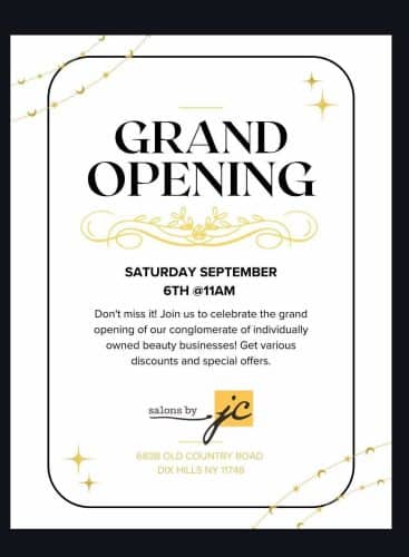 Grand Opening - Salons by JC - Dix Hills - FREE