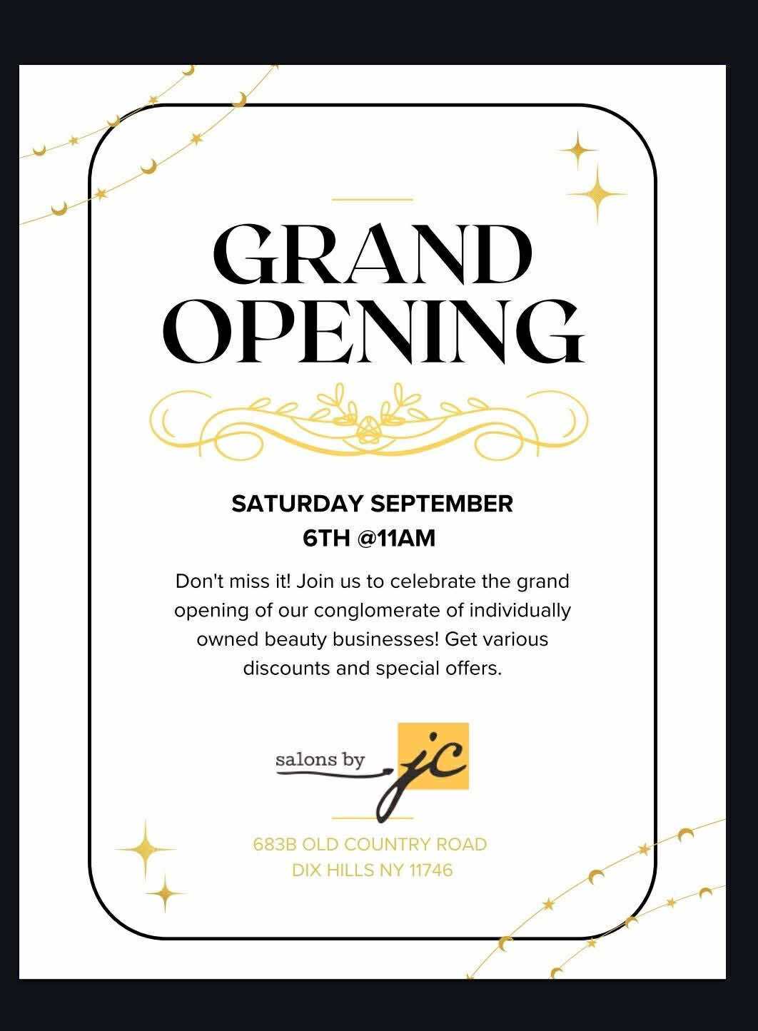 Grand Opening - Salons by JC - Dix Hills - FREE