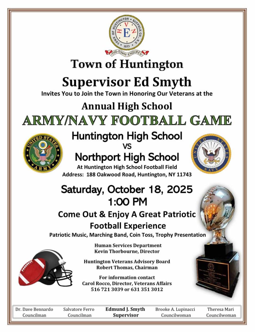 Annual High School Army/Navy Football Game - FREE