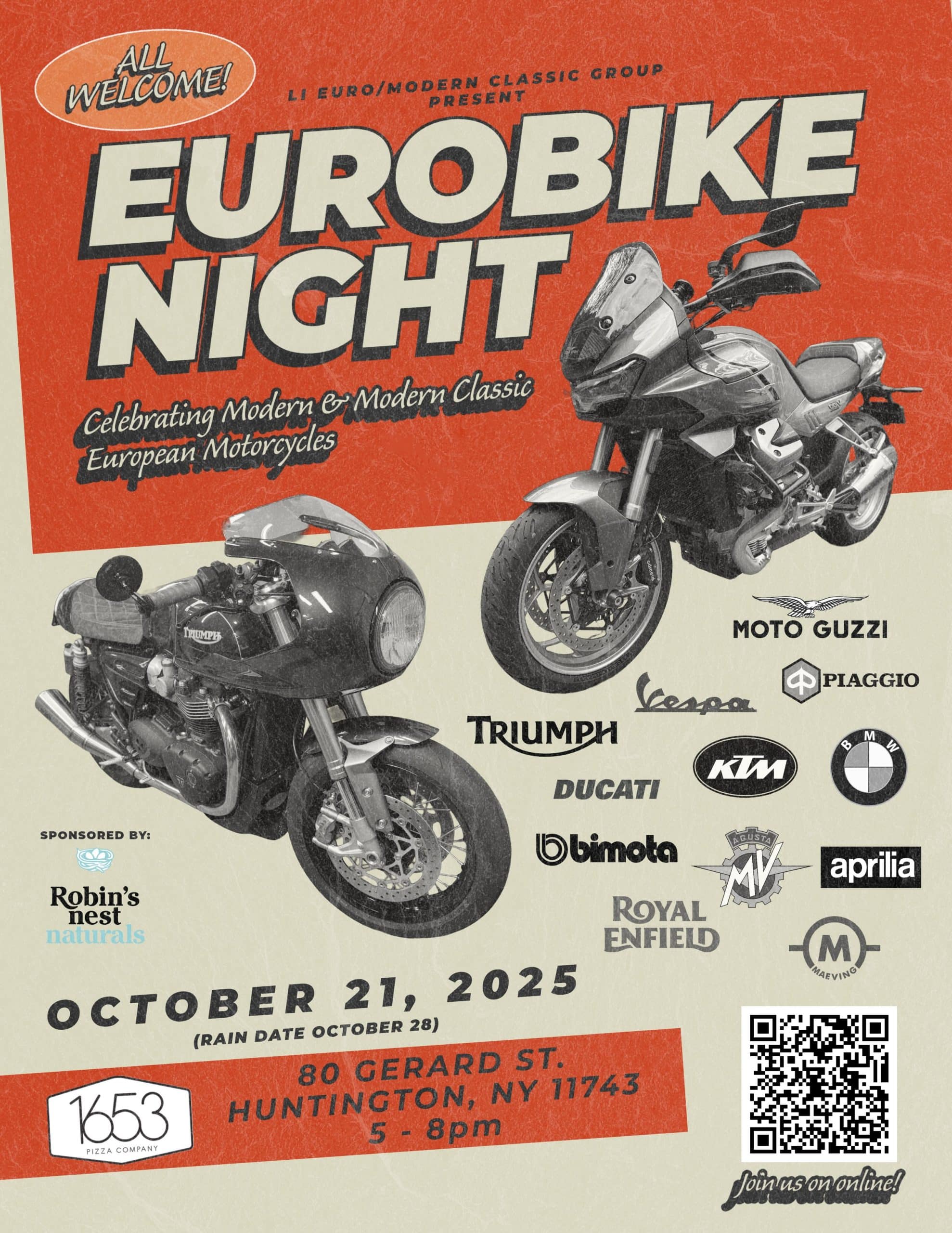 Euro Bike Night @ 1653 Pizza Company - FREE