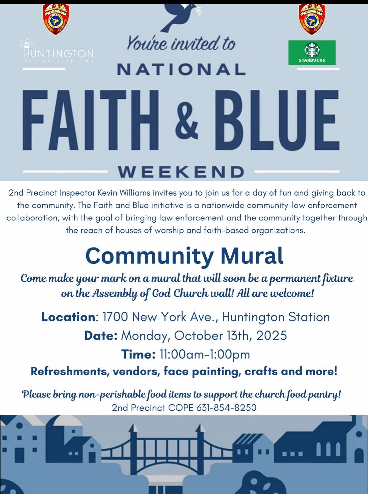 National Faith and Blue Community Mural - FREE