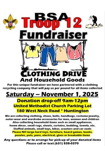 Clothing Drive BSA Troop 12 Fundraiser