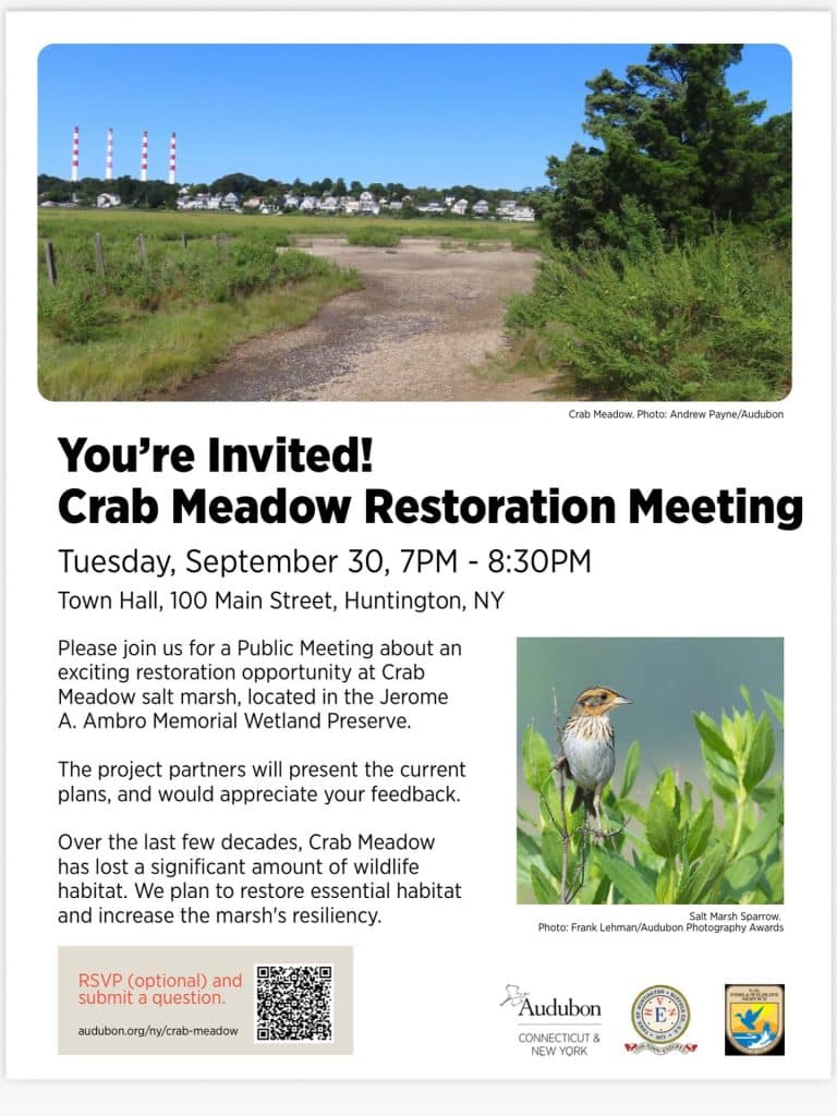 Learn about the Crab Meadow Restoration with Project Partners - FREE
