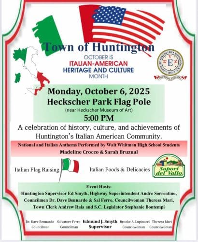Italian Flag Raising - Italian-American Heritage and Culture Month - FREE