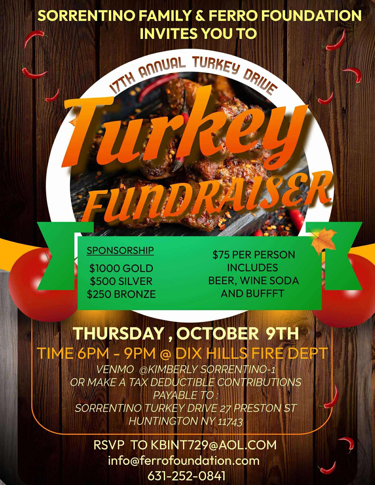 17th Annual Turkey Fundraiser