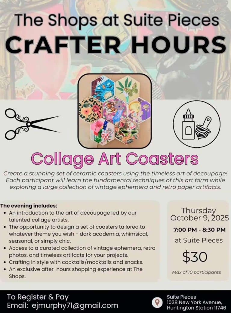 The Shops At Suite Pieces - Crafter Hours: Collage Art Coasters