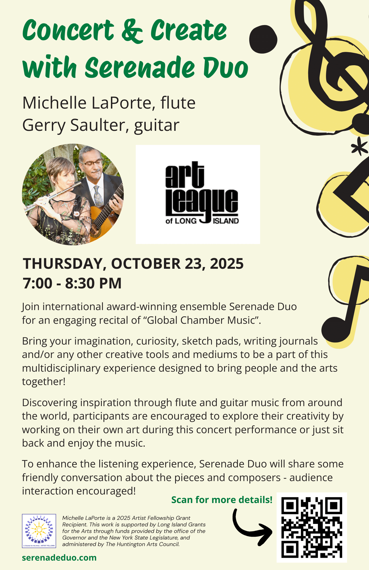 Concert and Create with Serenade Duo – FREE