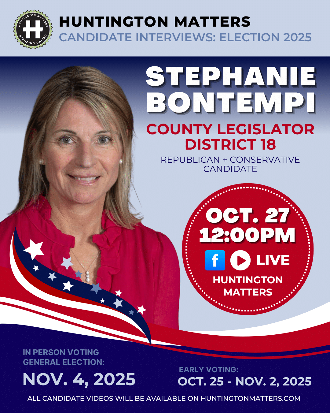 Huntington Matters Candidate Interview, Stephanie Bontempi, Suffolk County Legislator District 18