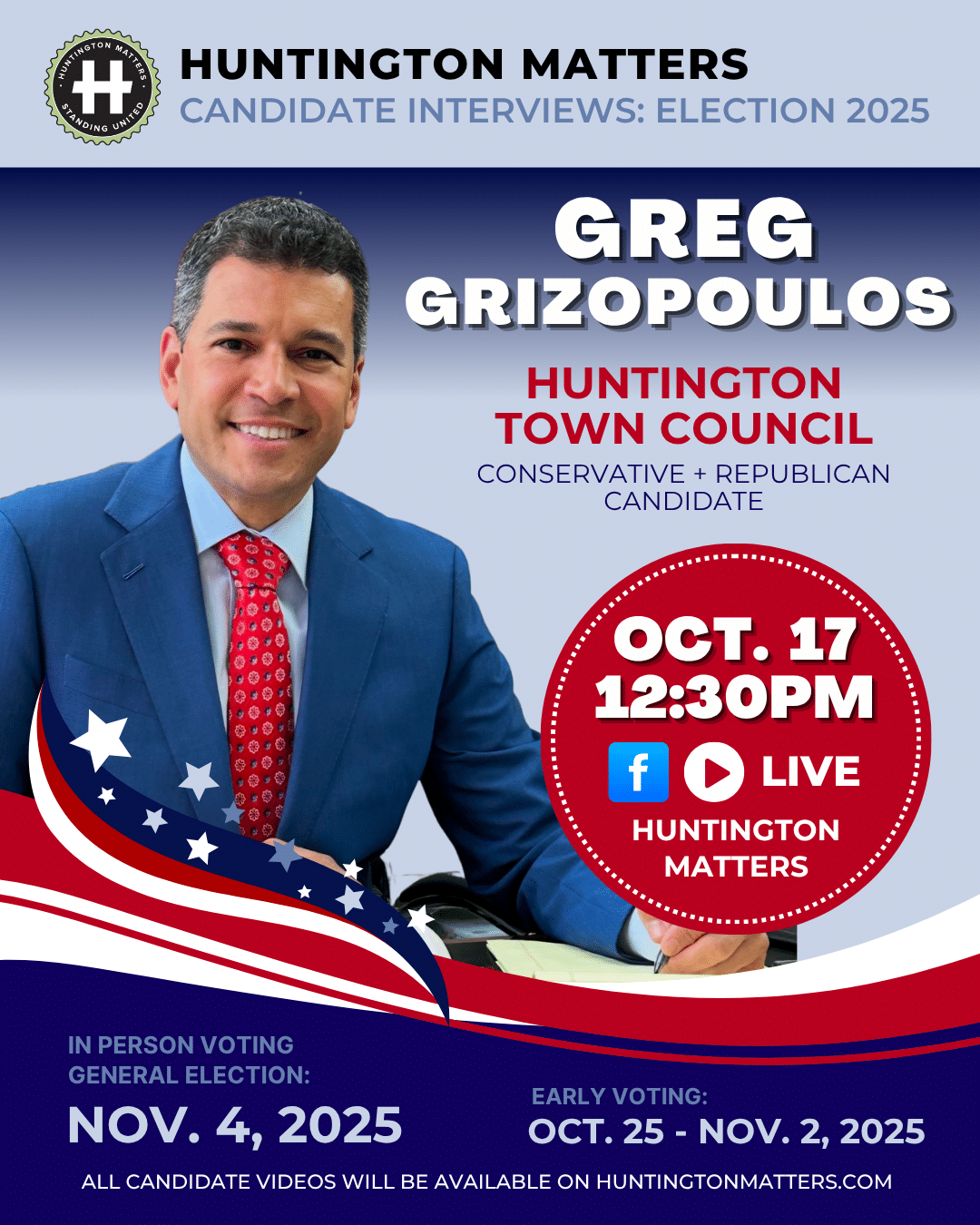 Huntington Matters Candidate Interview, Greg Gizopoulos, Huntington Town Council