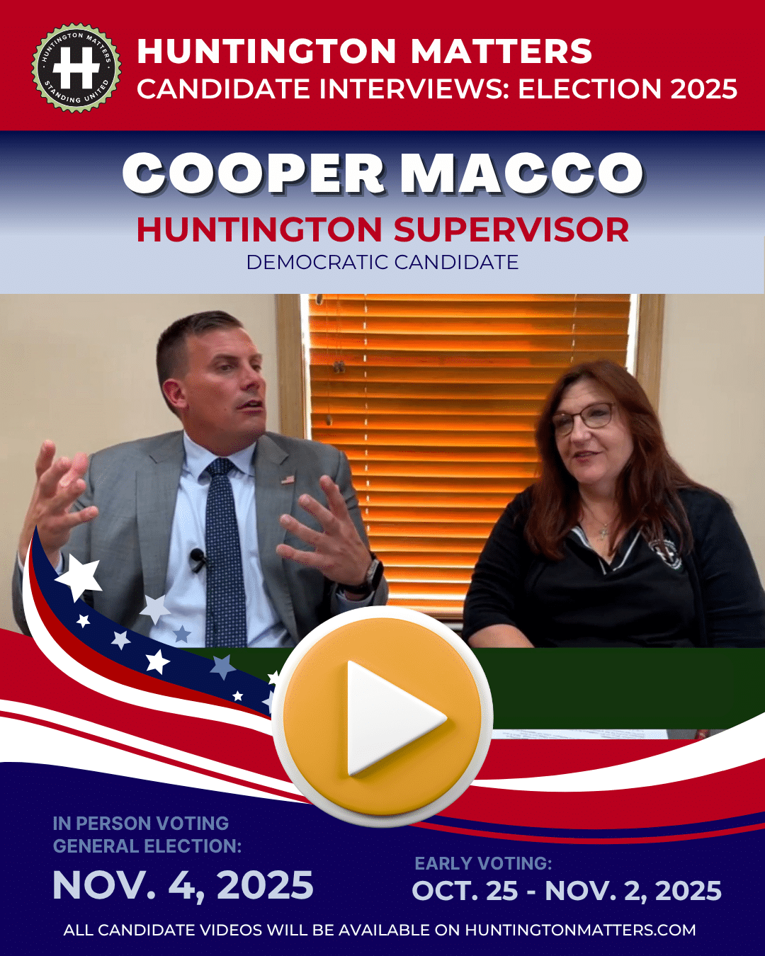 Huntington Matters Election 2025 Video Cooper Macco Town Supervisor