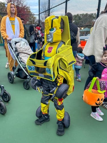 Bumble Bee the Transformer aka Liam. Halloween at Heckscher