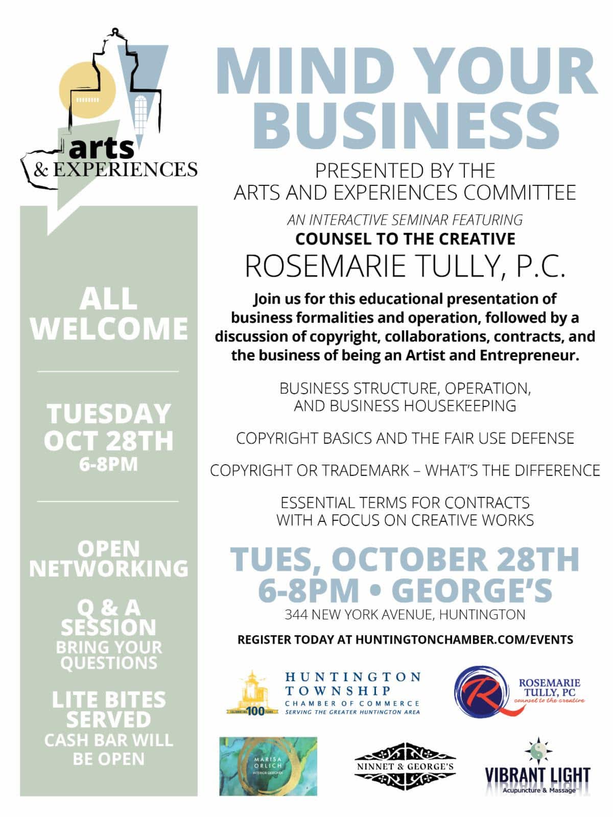 Mind Your Business - Huntington Township Chamber of Commerce - FREE