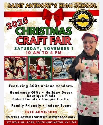St. Anthony's High School 2025 Christmas Craft Fair - FREE