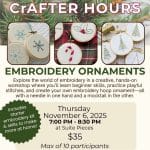 Embroidery Ornaments - Suite Pieces Crafter Hours