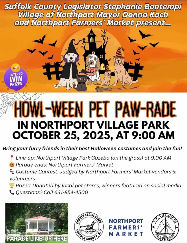 Howl-Ween Pet Paw-Rade in Northport Village Park - FREE