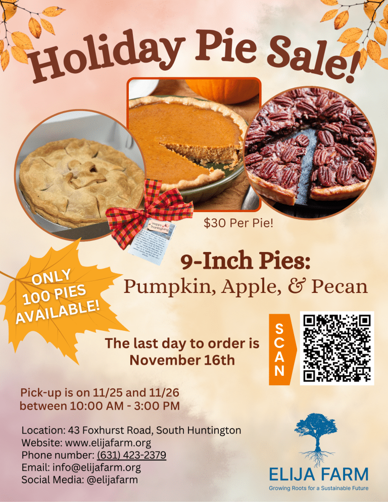 ELIJA Holiday Pie Sale