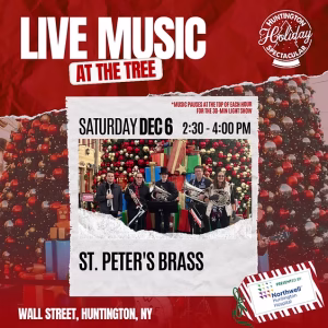 Live Music at The Tree: Saint Peter's Brass - Huntington Holiday Spectacular - FREE