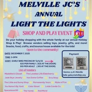 Melville Annual JC's Light The Lights - Shop and Play Event