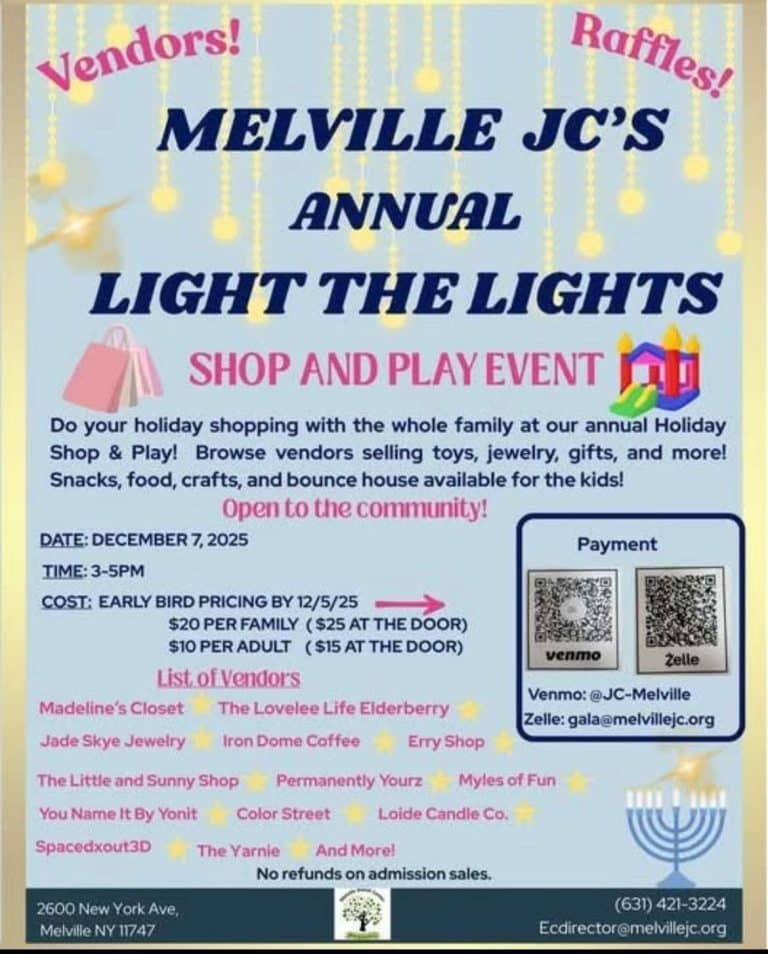 Melville Annual JC's Light The Lights - Shop and Play Event