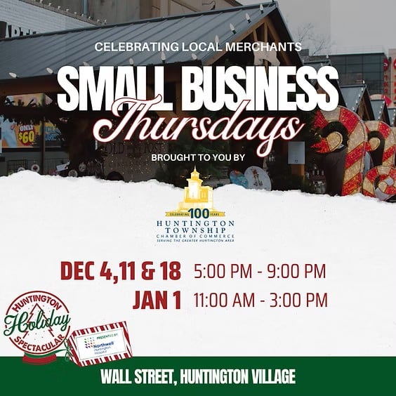 Small Business Thursdays - Huntington Holiday Spectacular - FREE